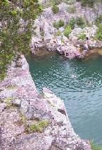 Water below the shut-ins